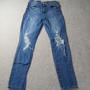 Kancan Mid- rise skinny ankle Estilo Style Women's 7/27 Jeans Distressed